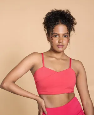 Twist Training Sports Bra Scoop neck seams Stretchable