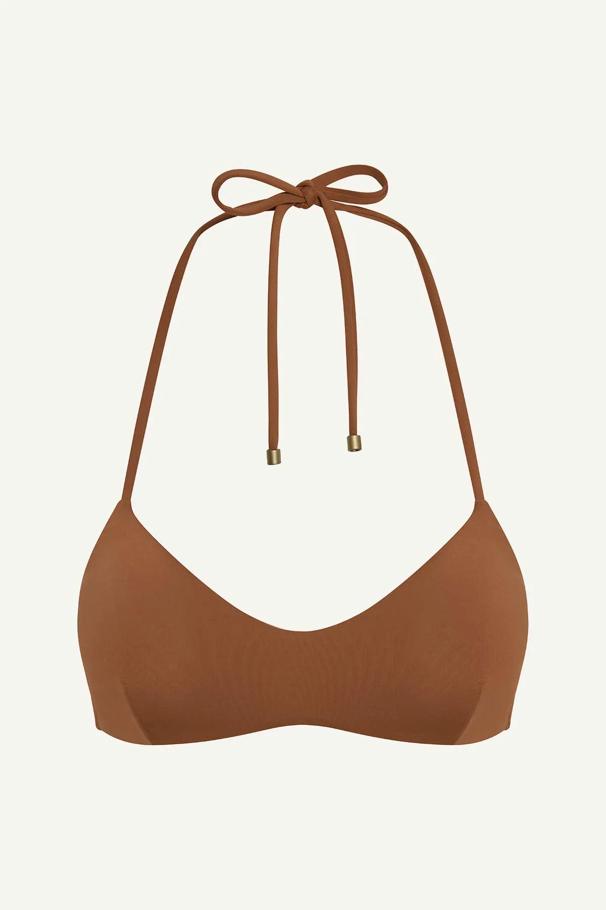 Upcycled Scoop Bralette Top - Bourbon EcoLux Quick Drying Inner Shell Anti Chafe Edging