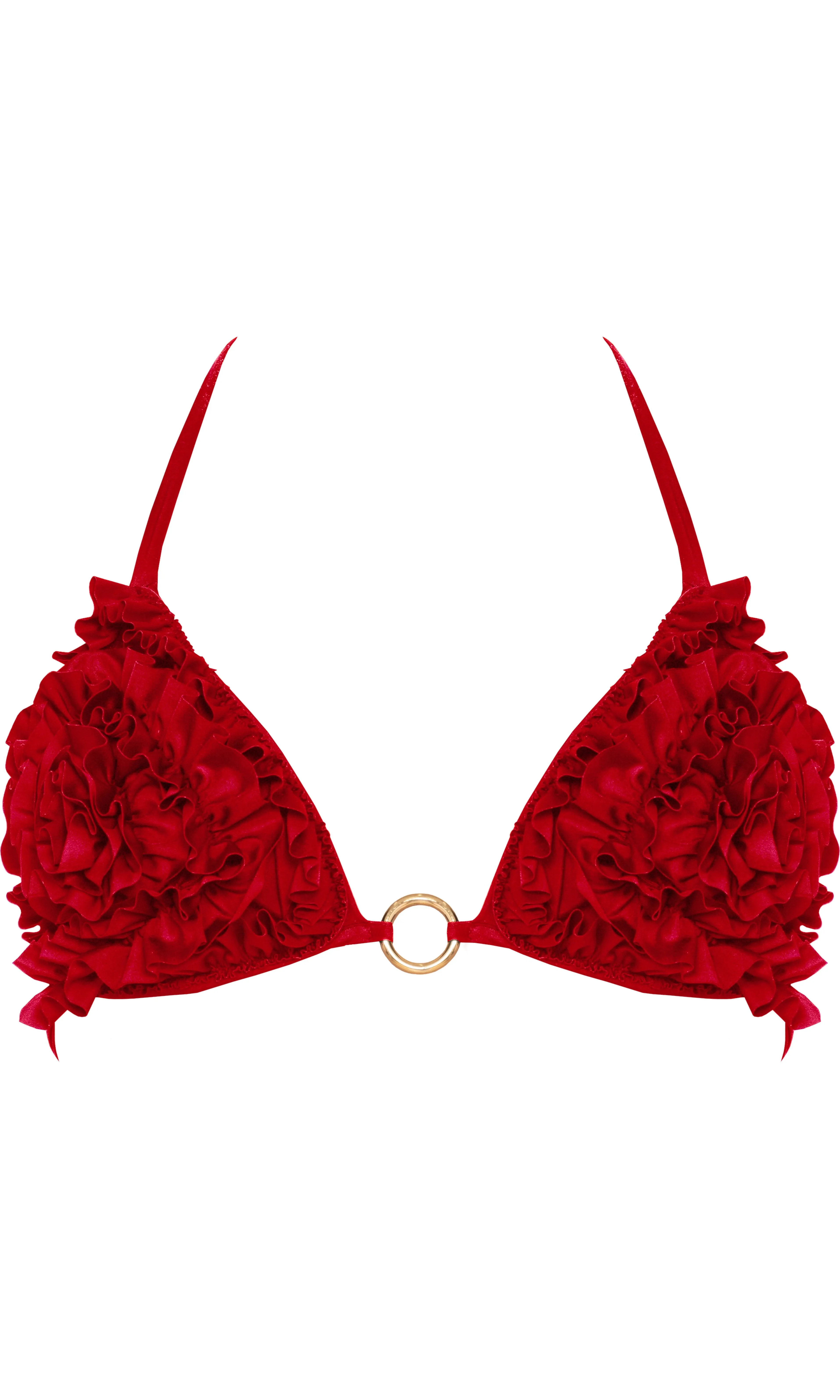 Low Profile Padding ROSE BIKINI TOP