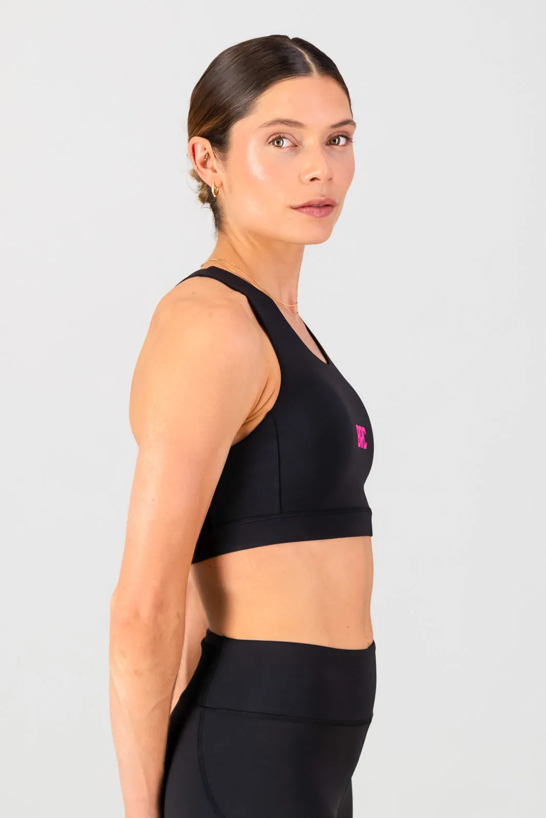Shape retention seams Easy Design Brace Pro Sports Bra - Black