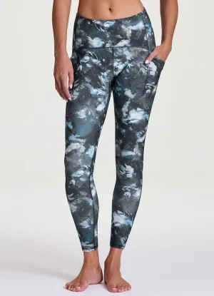 Eco Shopper Double Layer Casual Wearer Four Way Abstract Blooms Tech Flex Legging