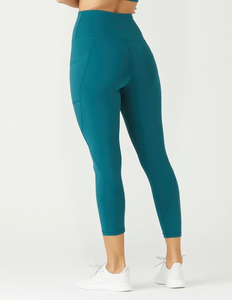 Glyder Top Notch 7/8 Fitness Leggings - Dark Teal Cozy Touch