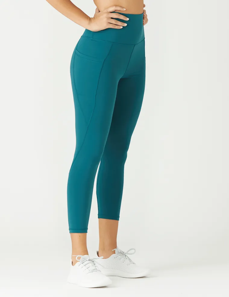 Glyder Top Notch 7/8 Fitness Leggings - Dark Teal Outdoor Comfort Comfort Stretch