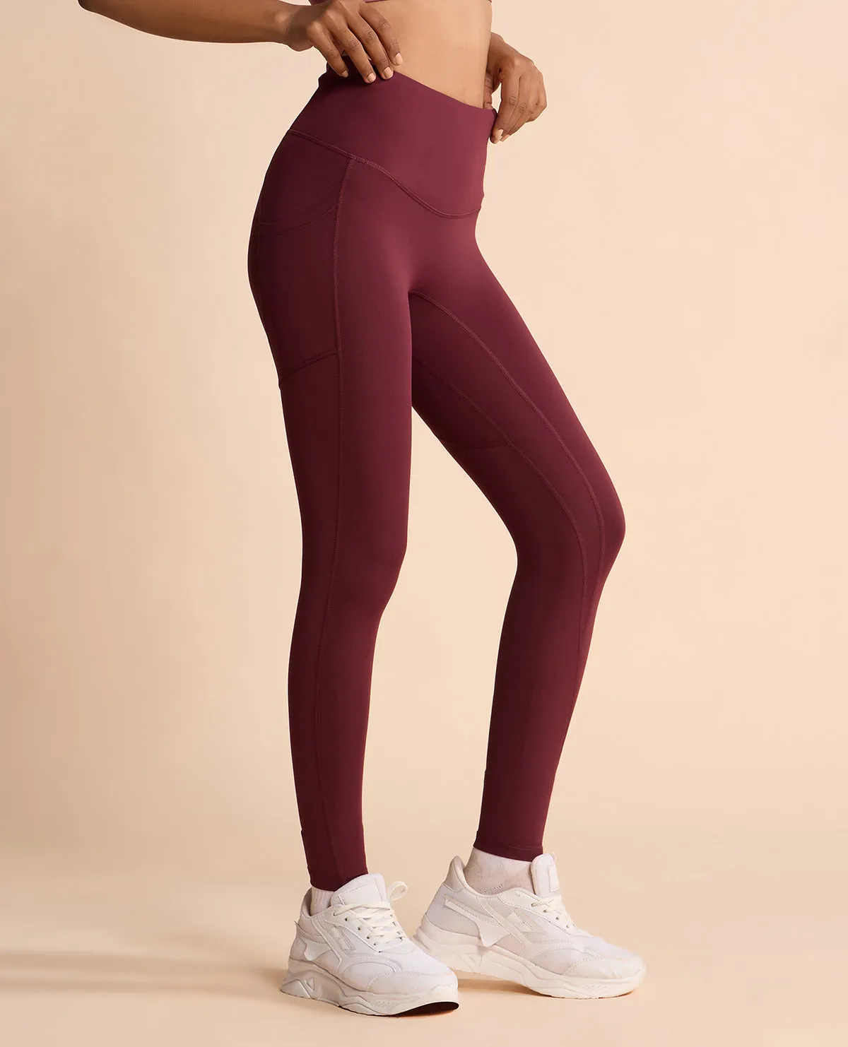 Luxe Ultra Soft Second SKN Active Leggings Fitness Training Beginner Level Subtle Curve