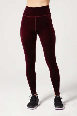 Elastic waist Wear it to Heart Bowie High Waist Legging - Velvet Burgundy