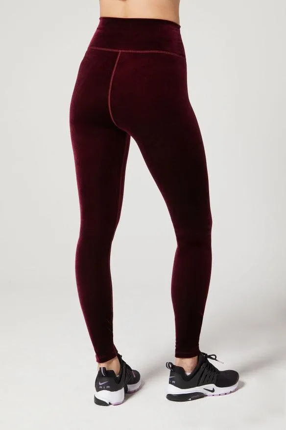 Wear it to Heart Bowie High Waist Legging - Velvet Burgundy Yoga Inspired Yoga Class Active Lifestyle