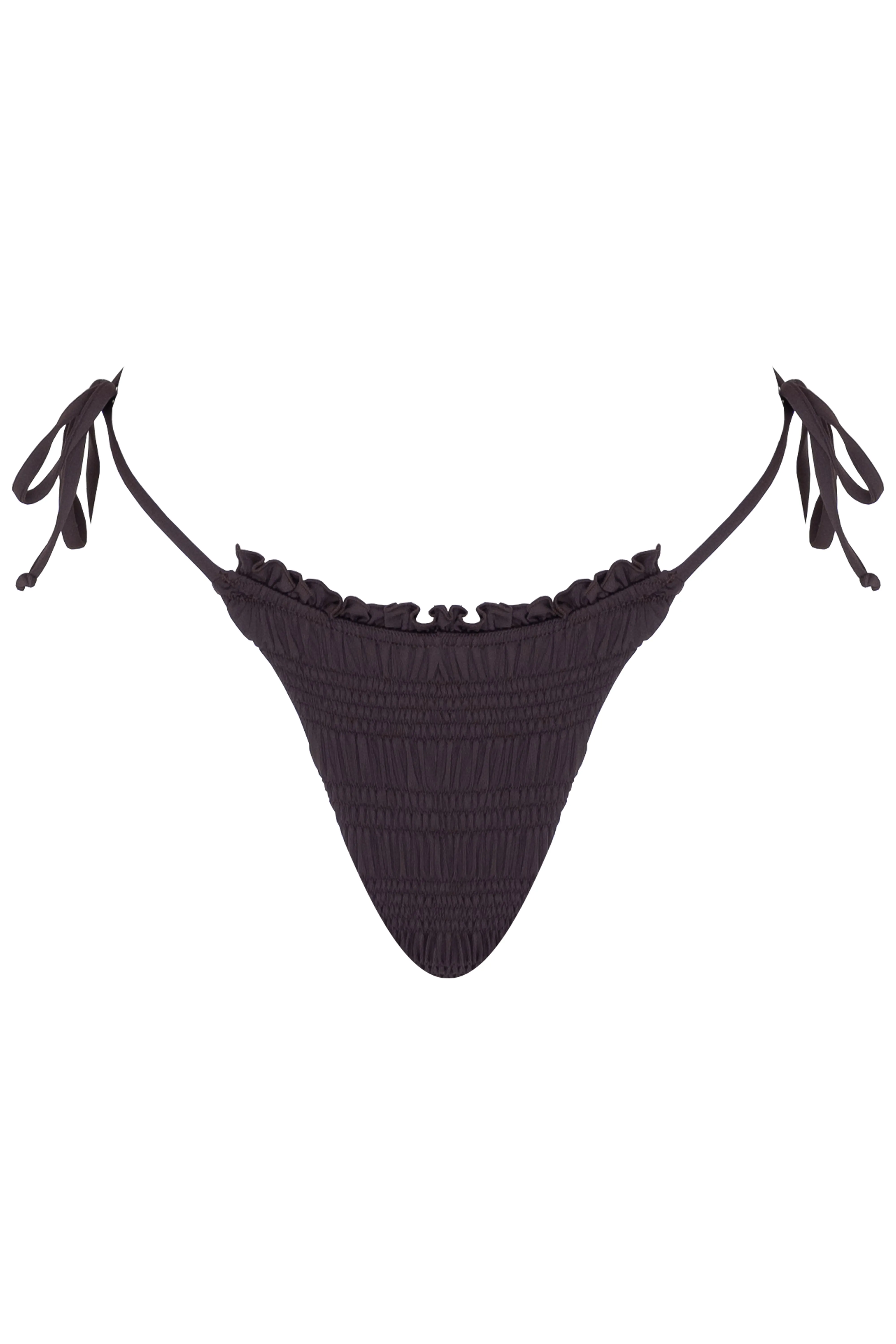 Bree Tie Side Bikini Bottom - Cacao Anti Fade Technology Quick Pull Adjustment