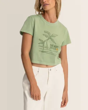 Island Hour Vintage Crop Crew T-Shirt Outdoor Comfort Style