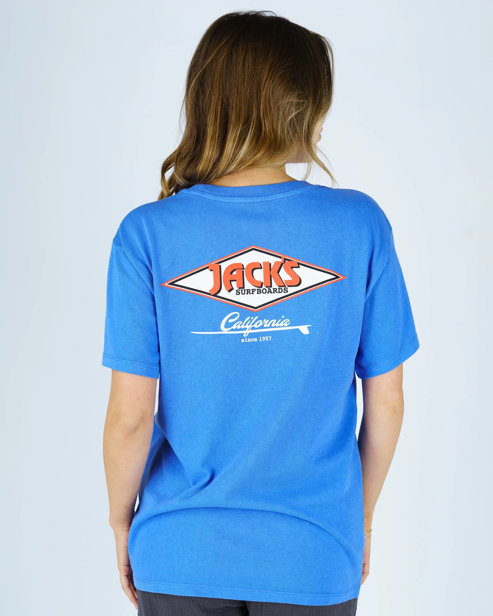 Tear Resistant Women's Cal Diamond S/S Tee - Royal Blue