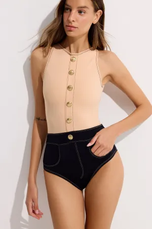 LAVINIA HIGH NECK Cross Back Design Reactive Colorlock