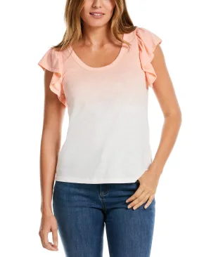 Scoop Neck Ruffle Sleeve Tee AI Core