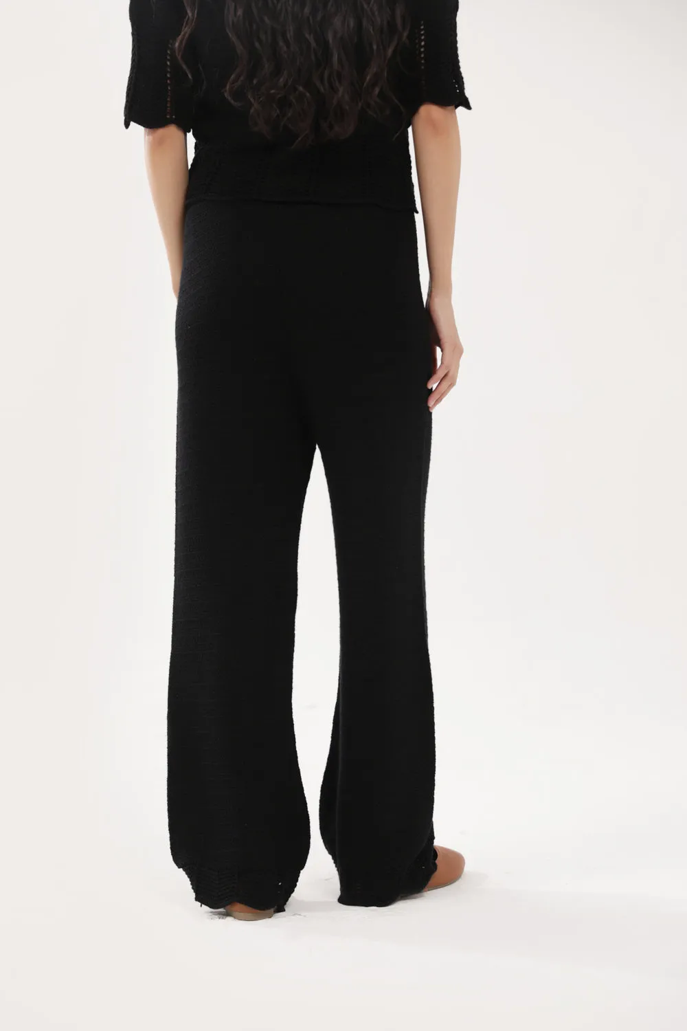 CROCHET KNIT TROUSERS Casual Must-Have Versatile Layer