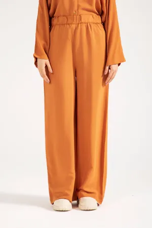 WIDE LEG TROUSER Seamless Waistband Versatile Layer
