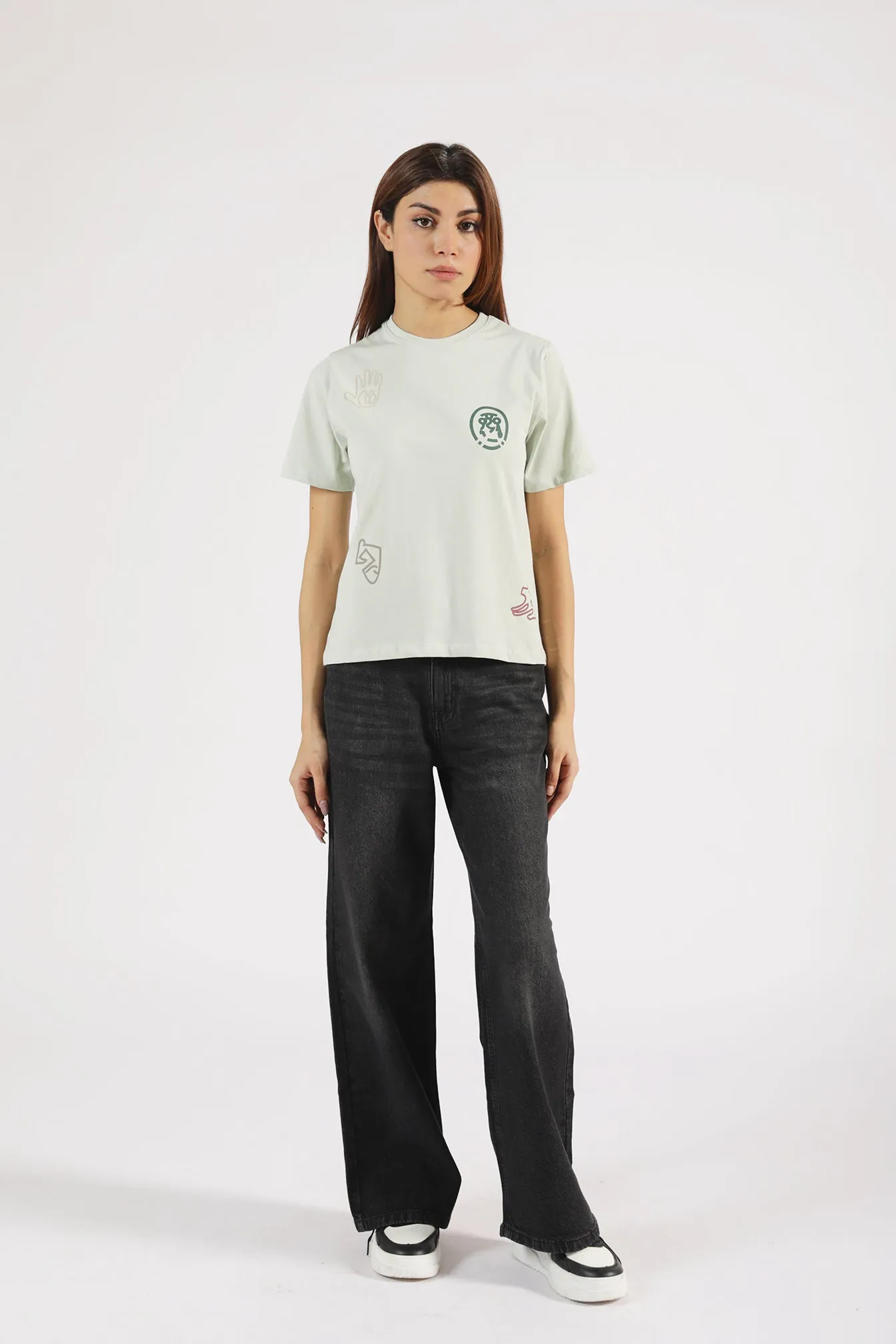 GRAPHIC REGULAR TEE french chic Modern Design