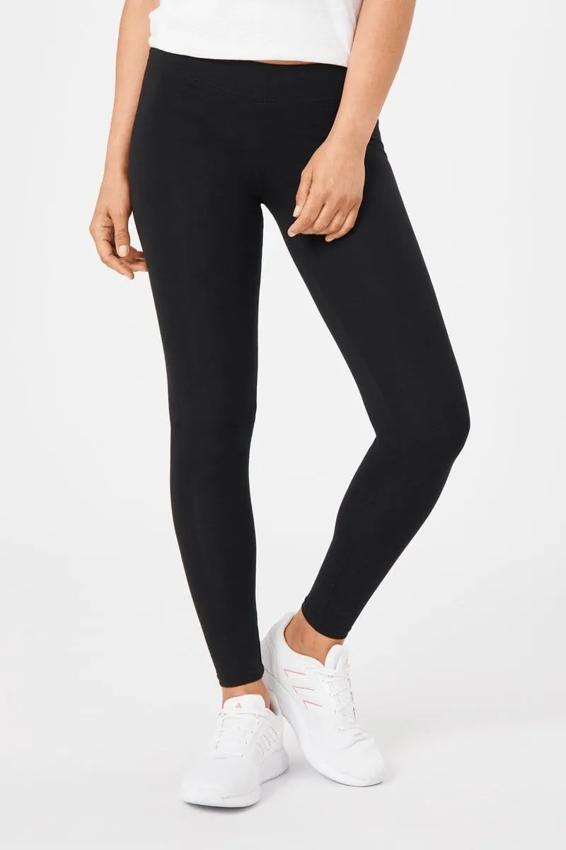 Insport Women's Essential Full Length Black Tights Future Glow