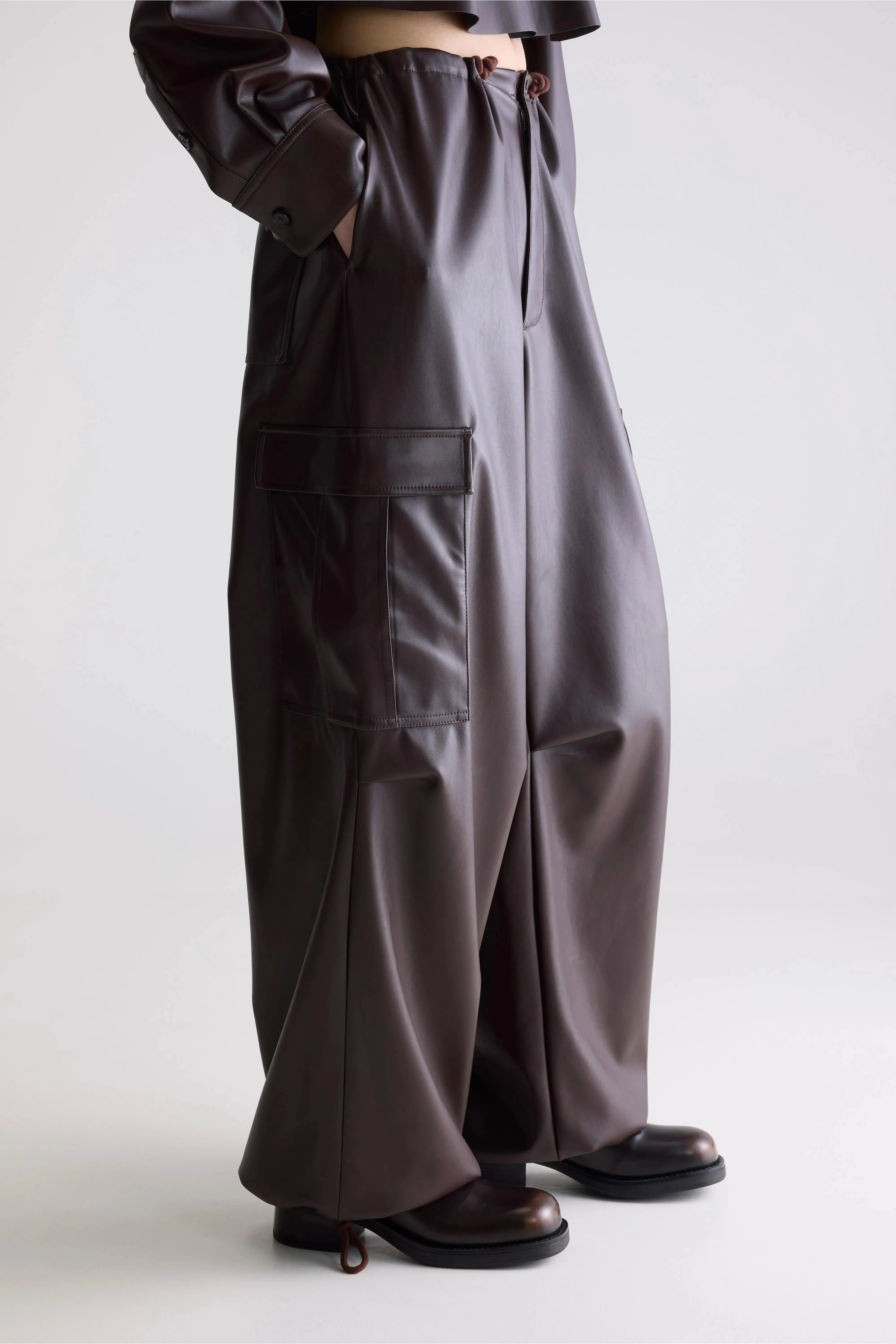 Soft Brush Lining Jecko baggy trousers (252 / W / EBENE)