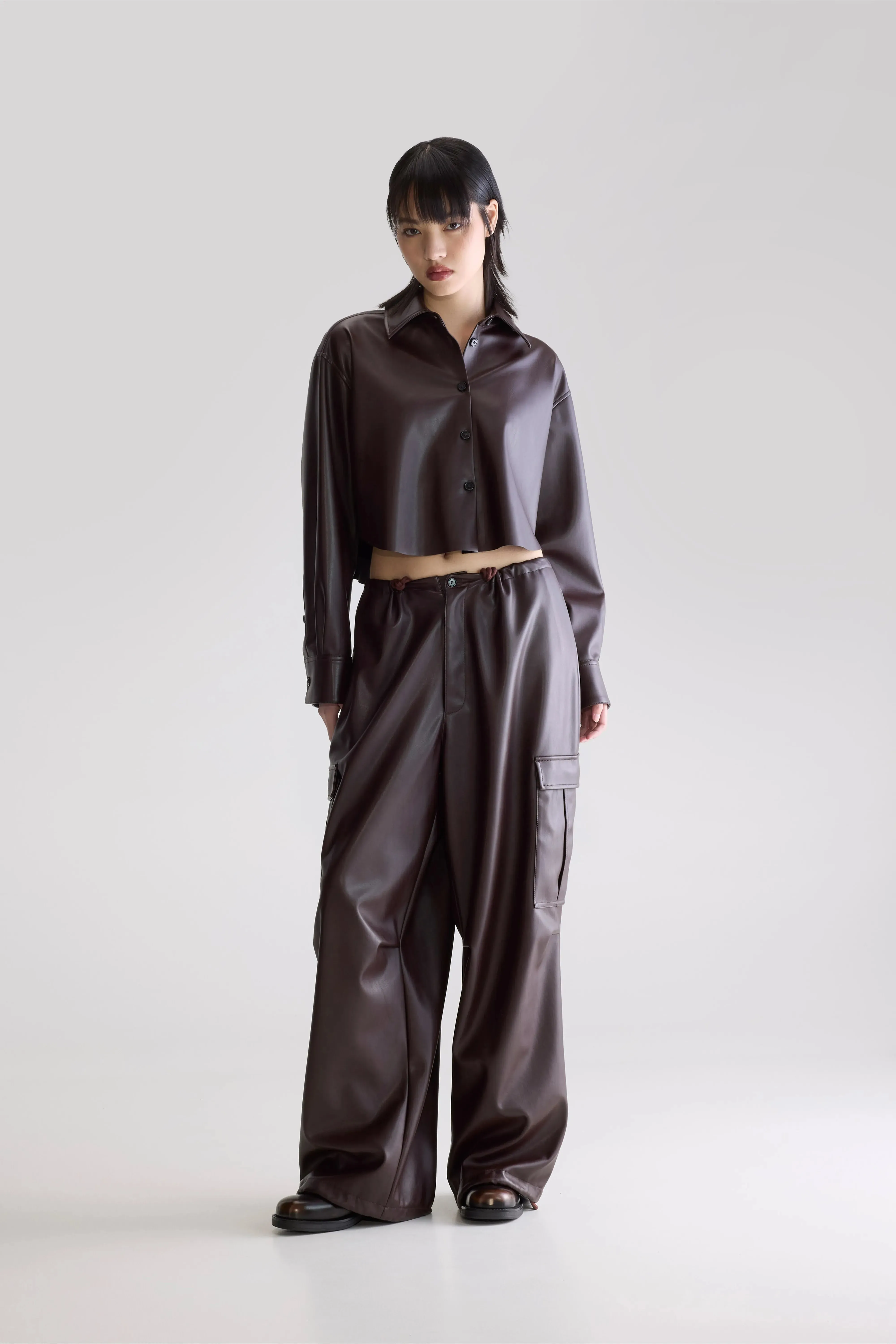 Jecko baggy trousers (252 / W / EBENE) Comfort Wearable HighRiseWaist