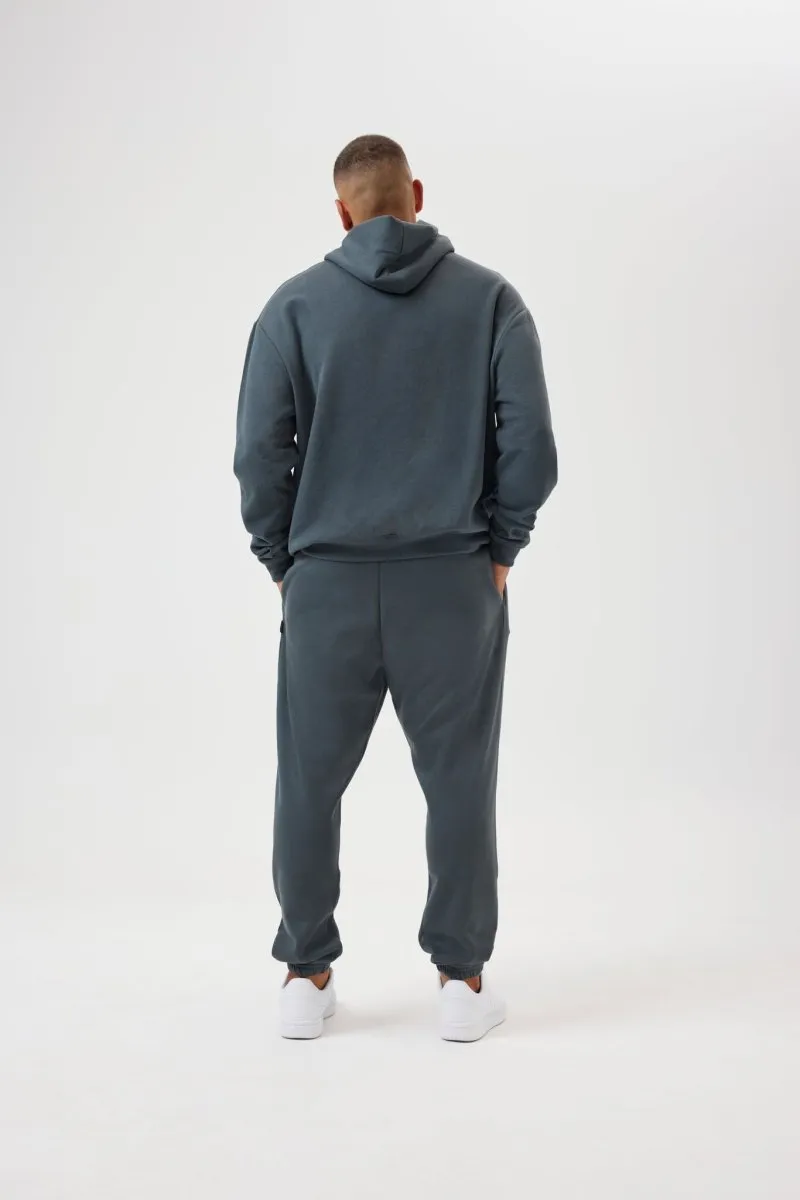 Insport Unisex Frankie Carbon Blue Hood Practical Cozy Hoodie