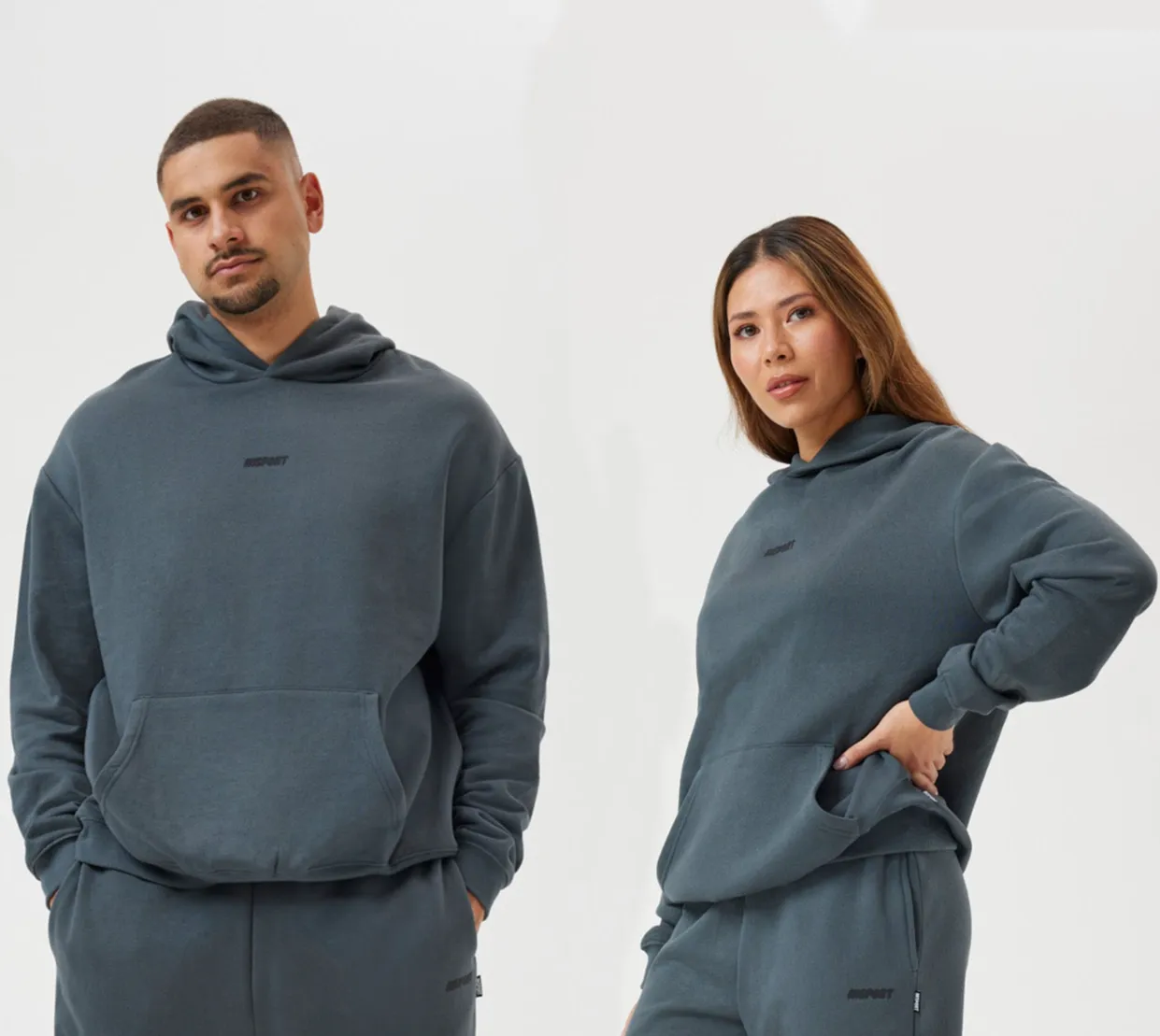 Light Jacket Insport Unisex Frankie Carbon Blue Hood