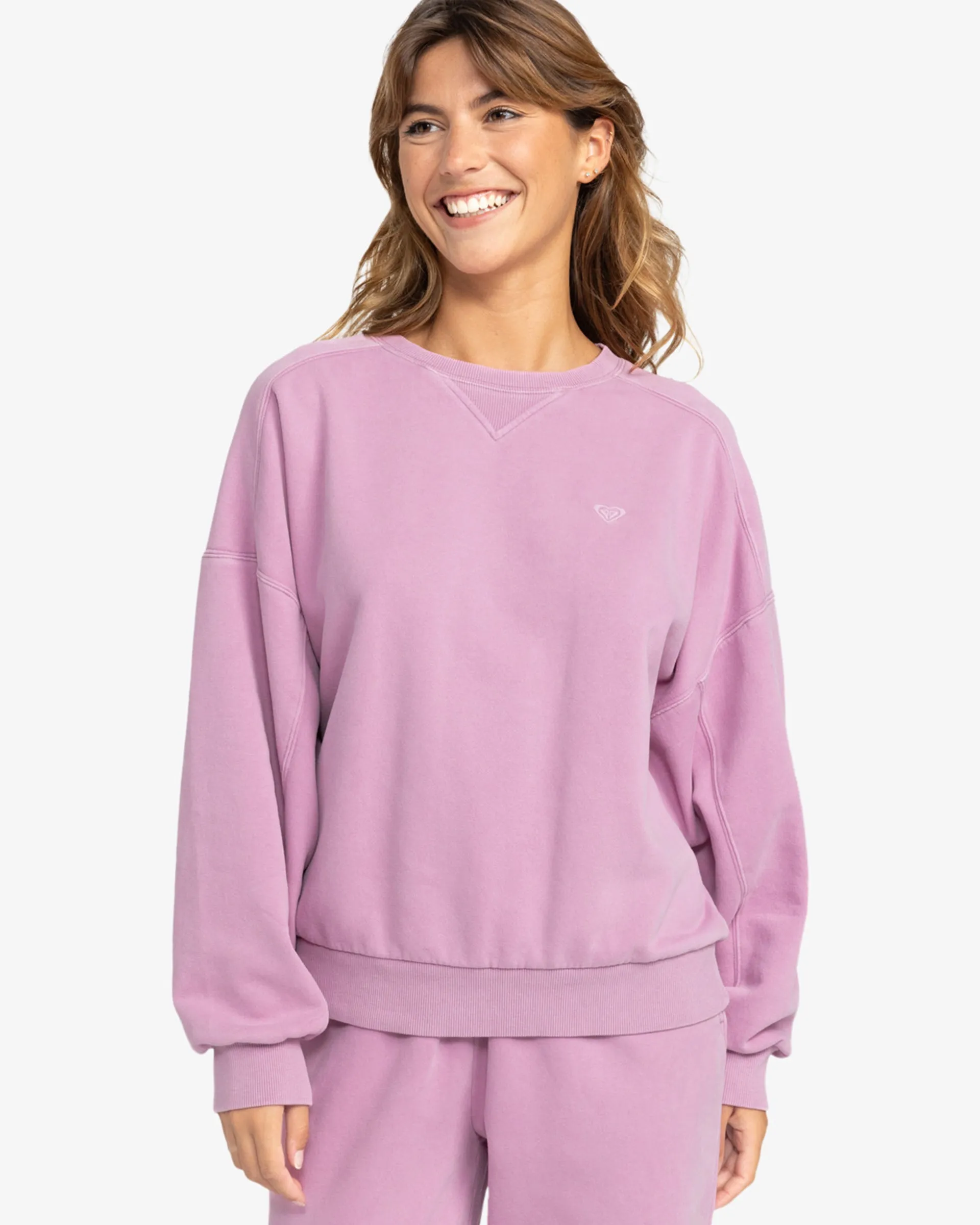 Oasis Haze Crewneck Sweatshirt - Mauve Orchid product combo