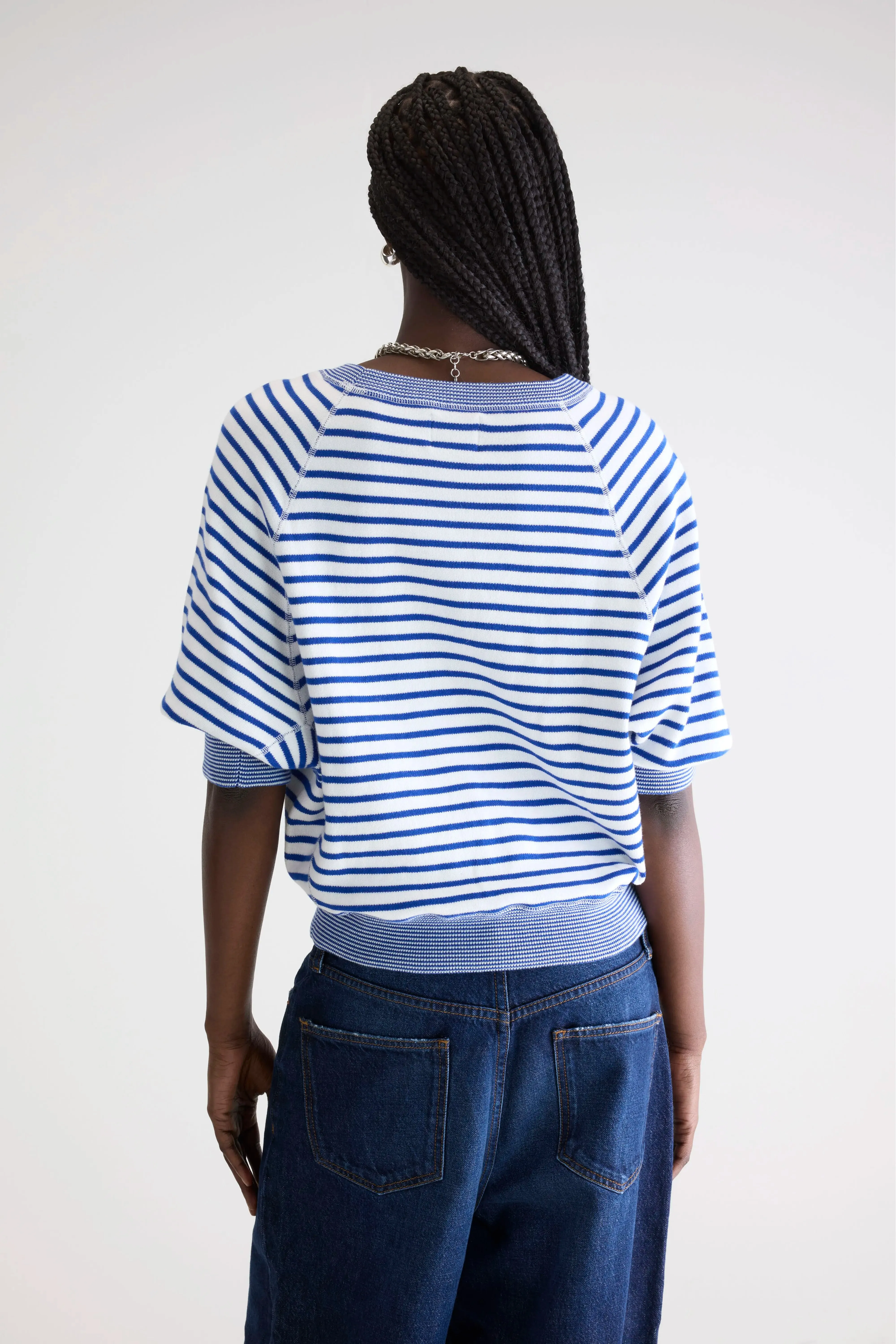 Anglet crew-neck sweater (242 / W / STRIPE A) Cold Weather