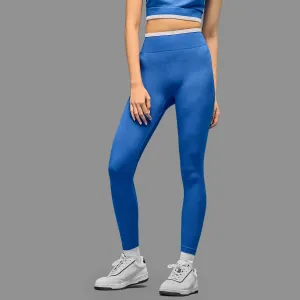 Limitless snatched Ribbed waistband jacquard pattern legging - ROYAL BLUE Move Ease
