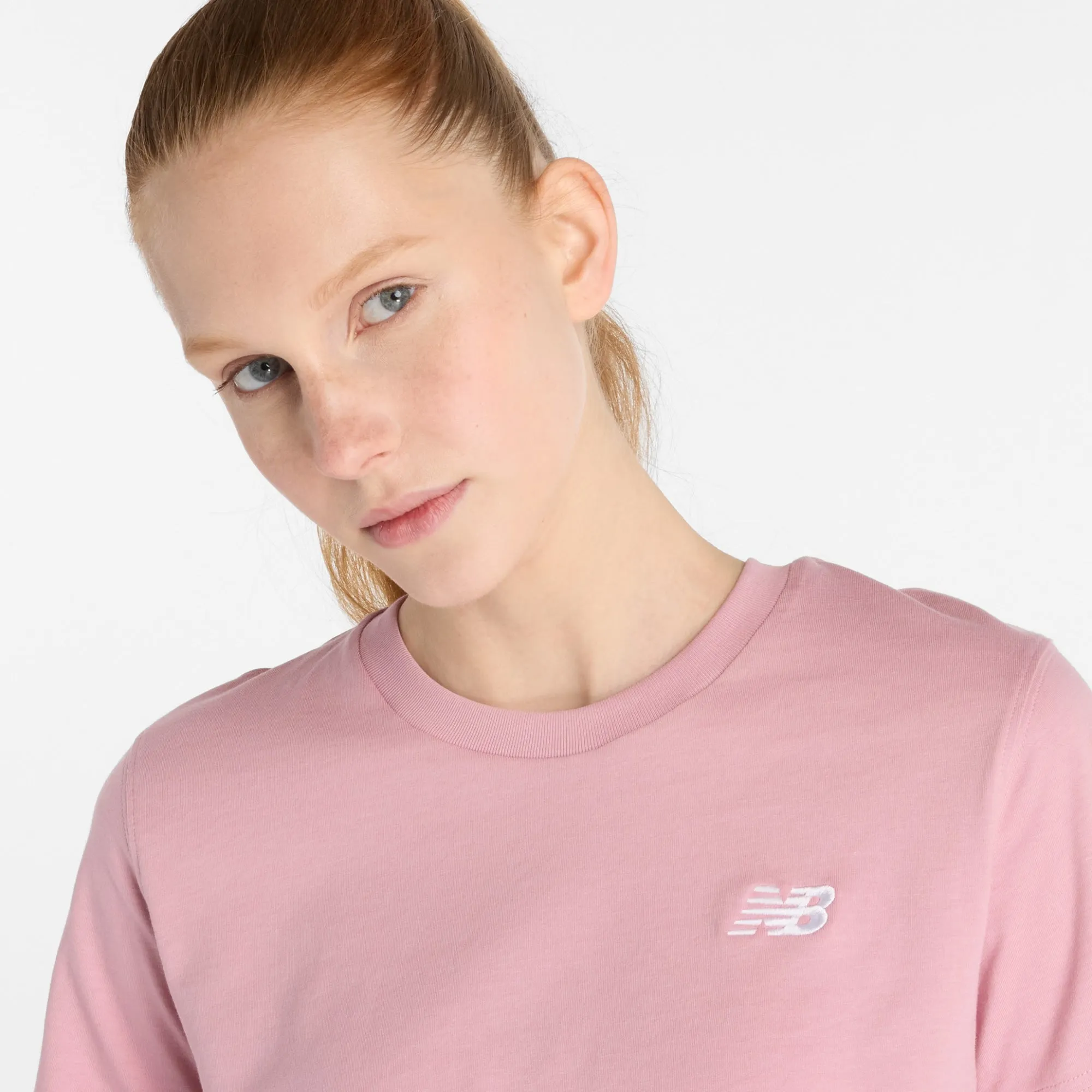 AntiPilling Casual Must-Have New Balance Women's Sport Essentials Pink Tee