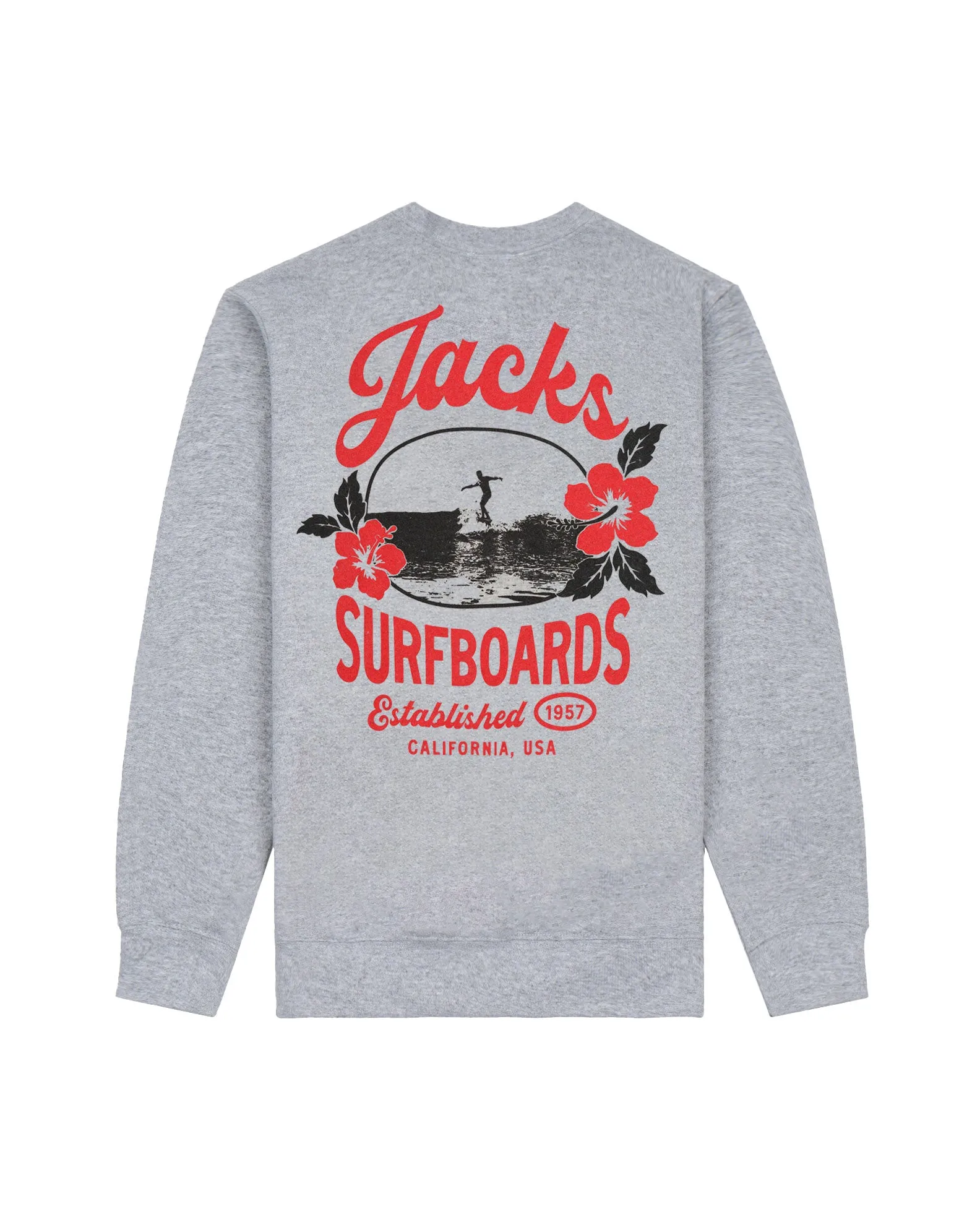 Pullover Wrinkle-Resistant Women's Tip Toe Summer Series Crewneck Sweatshirt - Heather Grey