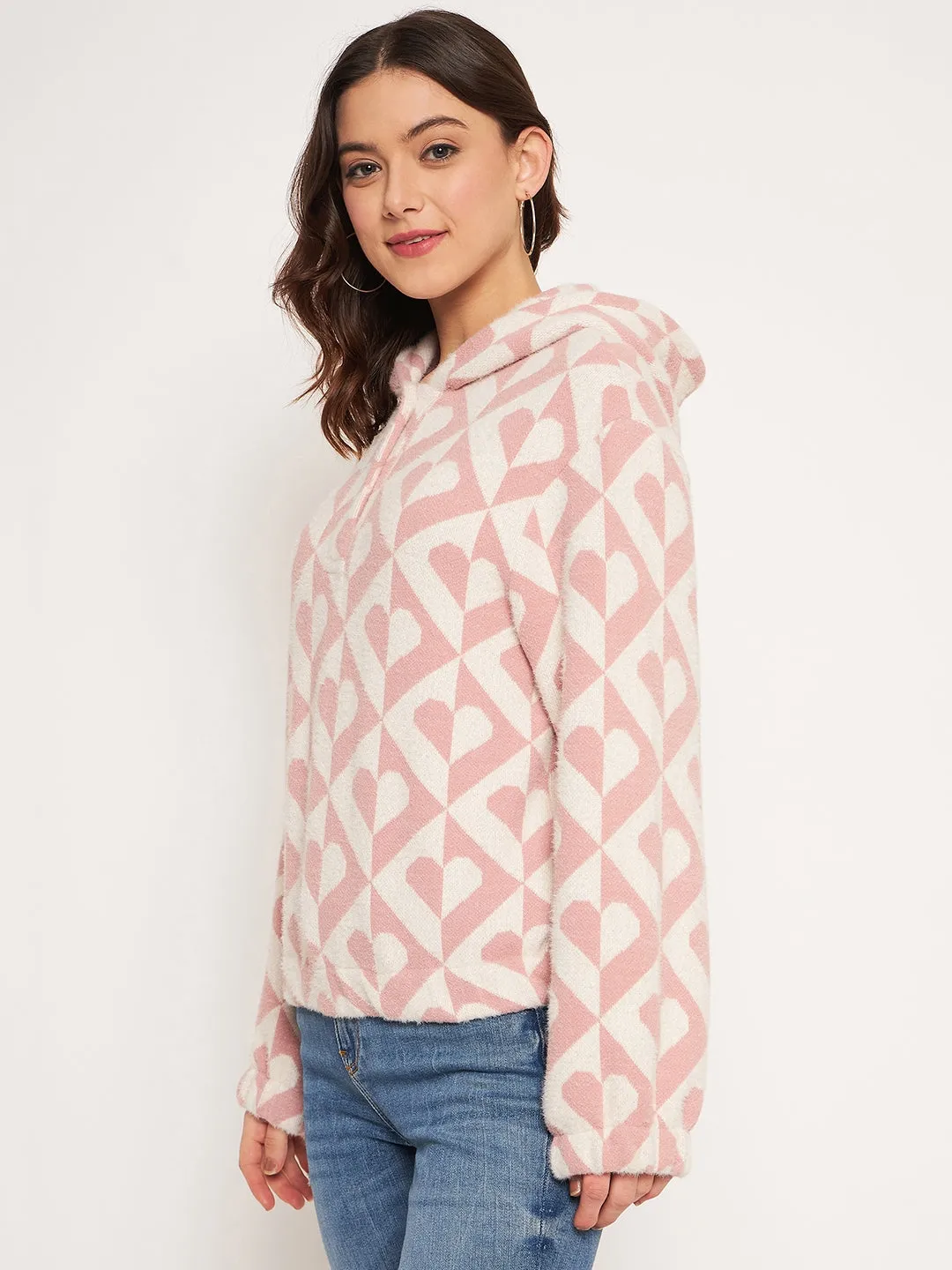 product urban style quotient Madame Peach Hood Neck Sweatshirt