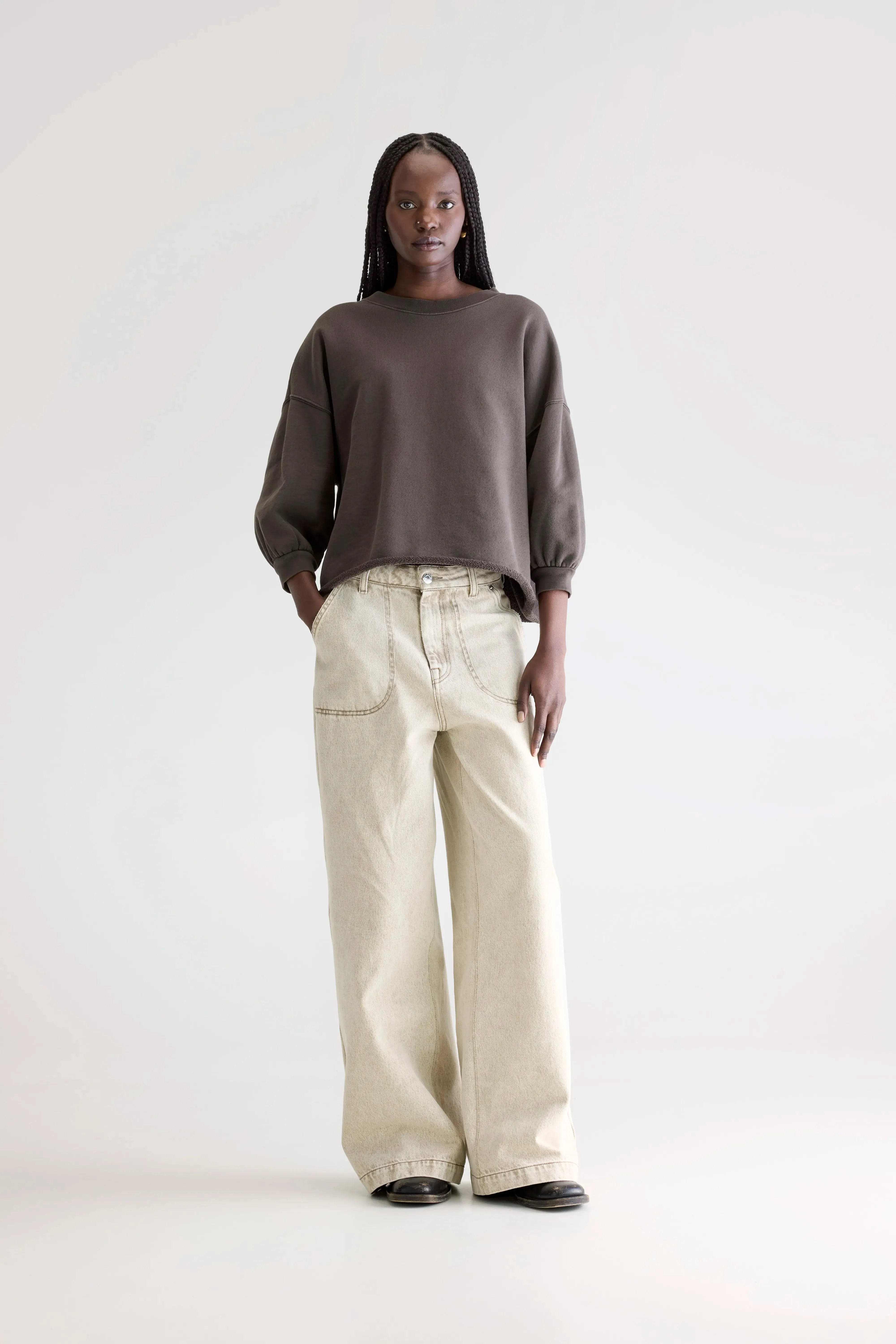 Cool in summer Vicske crewneck sweatshirt (252 / W / DARK ROAST)