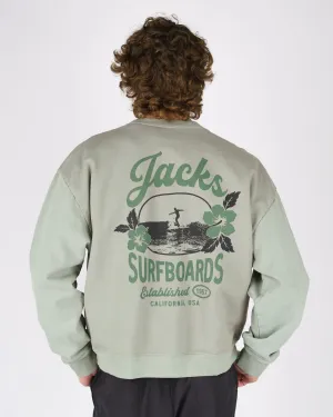 Buttoned product skiing suitability Tip Toe Heavyweight Crewneck - Sage
