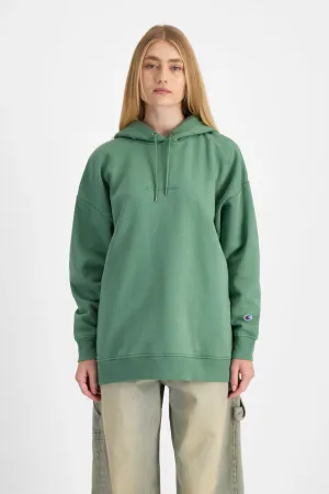 Comfy Layer Versatile Comfort Champion Women's Script Tonal Oversized Green Hoodie