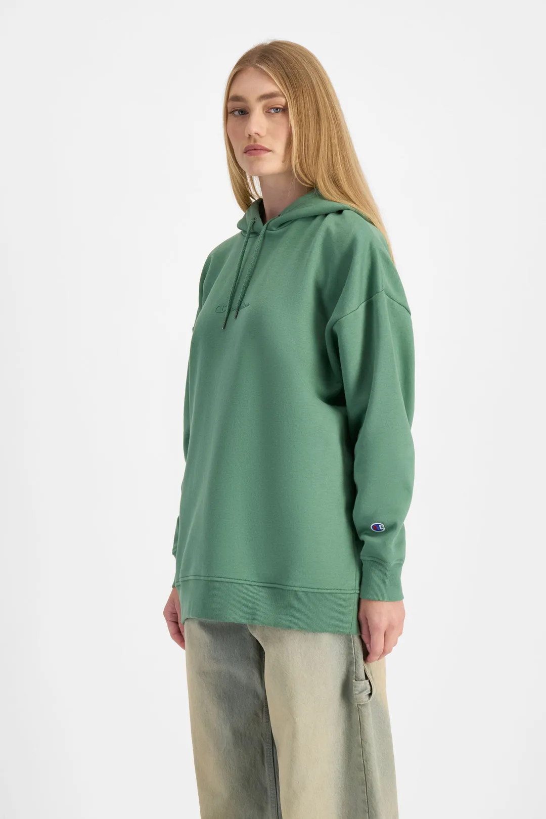 Champion Women's Script Tonal Oversized Green Hoodie Fashion Basics product neon energy