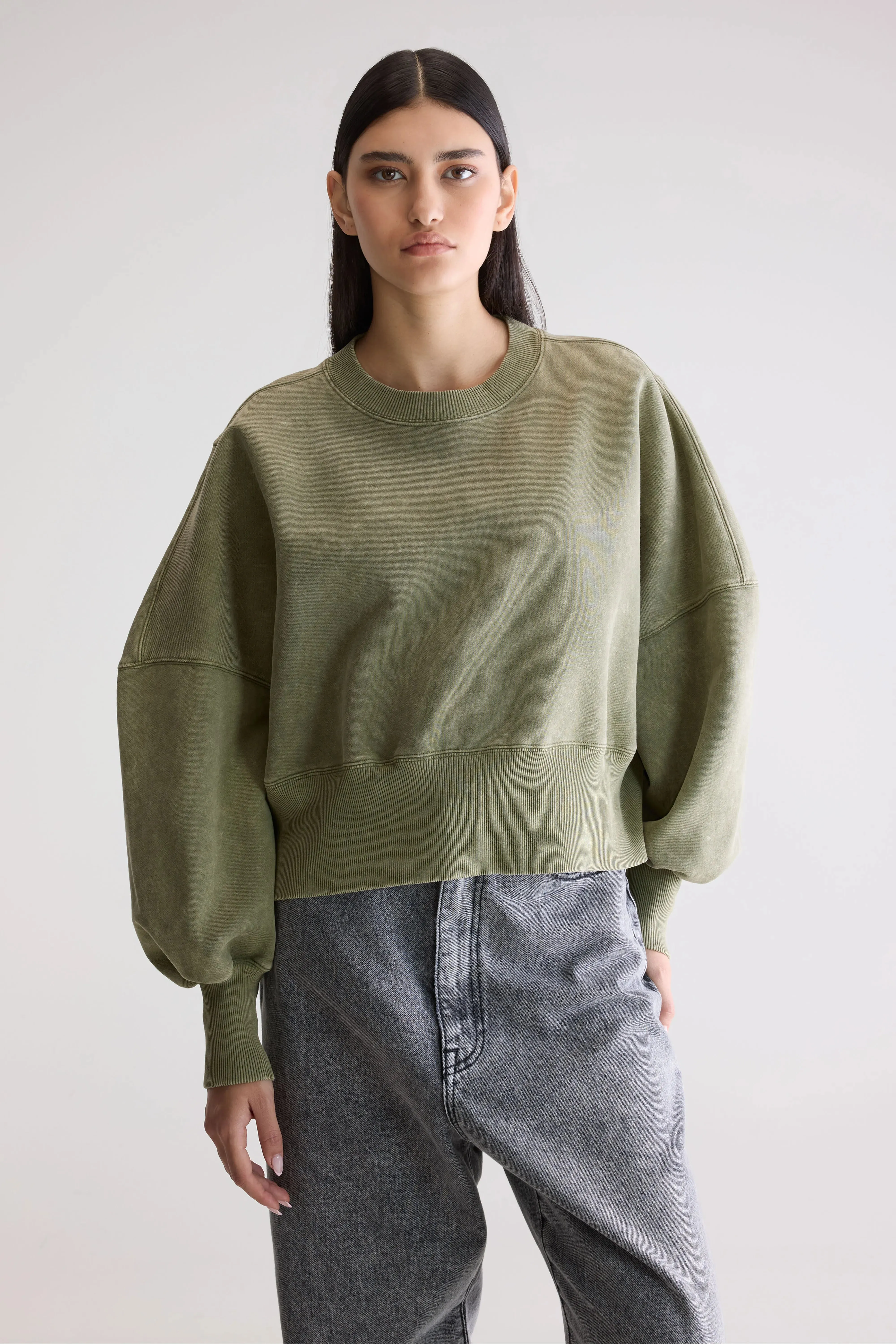 Classic Style Salva cropped sweatshirt (252 / W / ARMY)