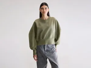 product jewelry adornment product vacation wear freedom Salva cropped sweatshirt (252 / W / ARMY)