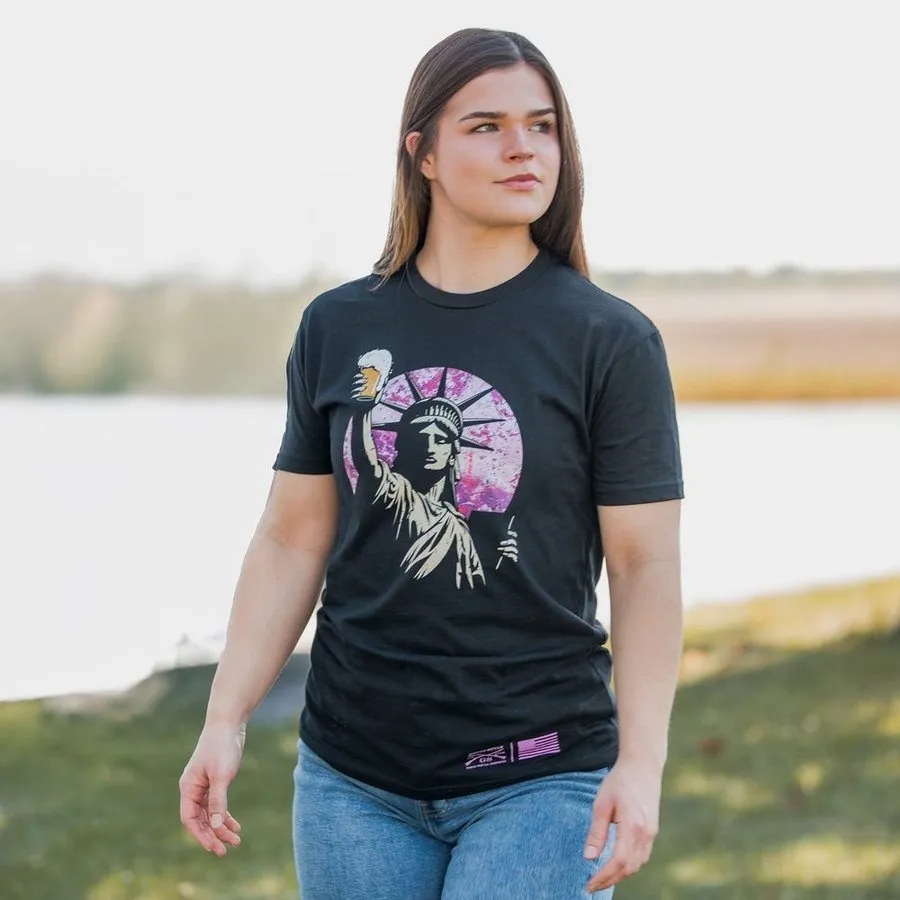 Women's Toast To Freedom Boyfriend Fit T-Shirt - Realtree Extreme? Light Breeze Moisture Wicking Fabric