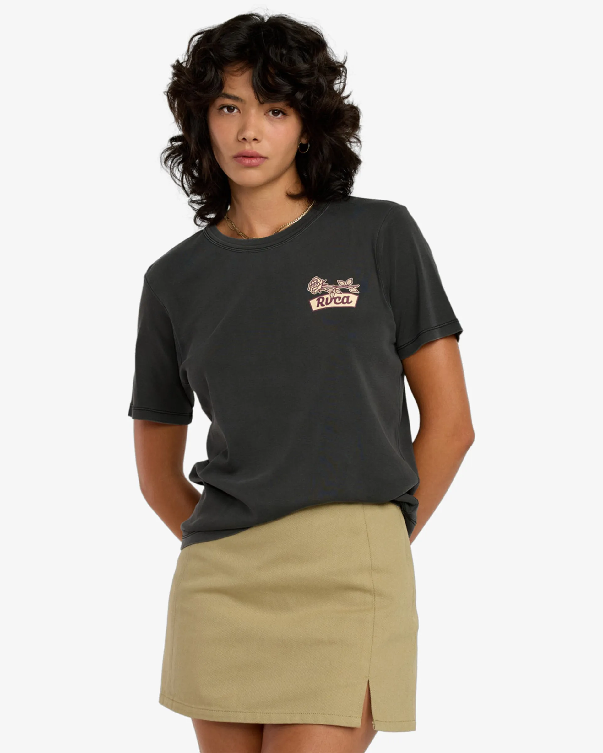 Reform Mini Skirt - Olive Grey Refined Edge