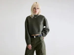 Hiking Essential Tashi cropped sweatshirt (252 / W / FOREST)