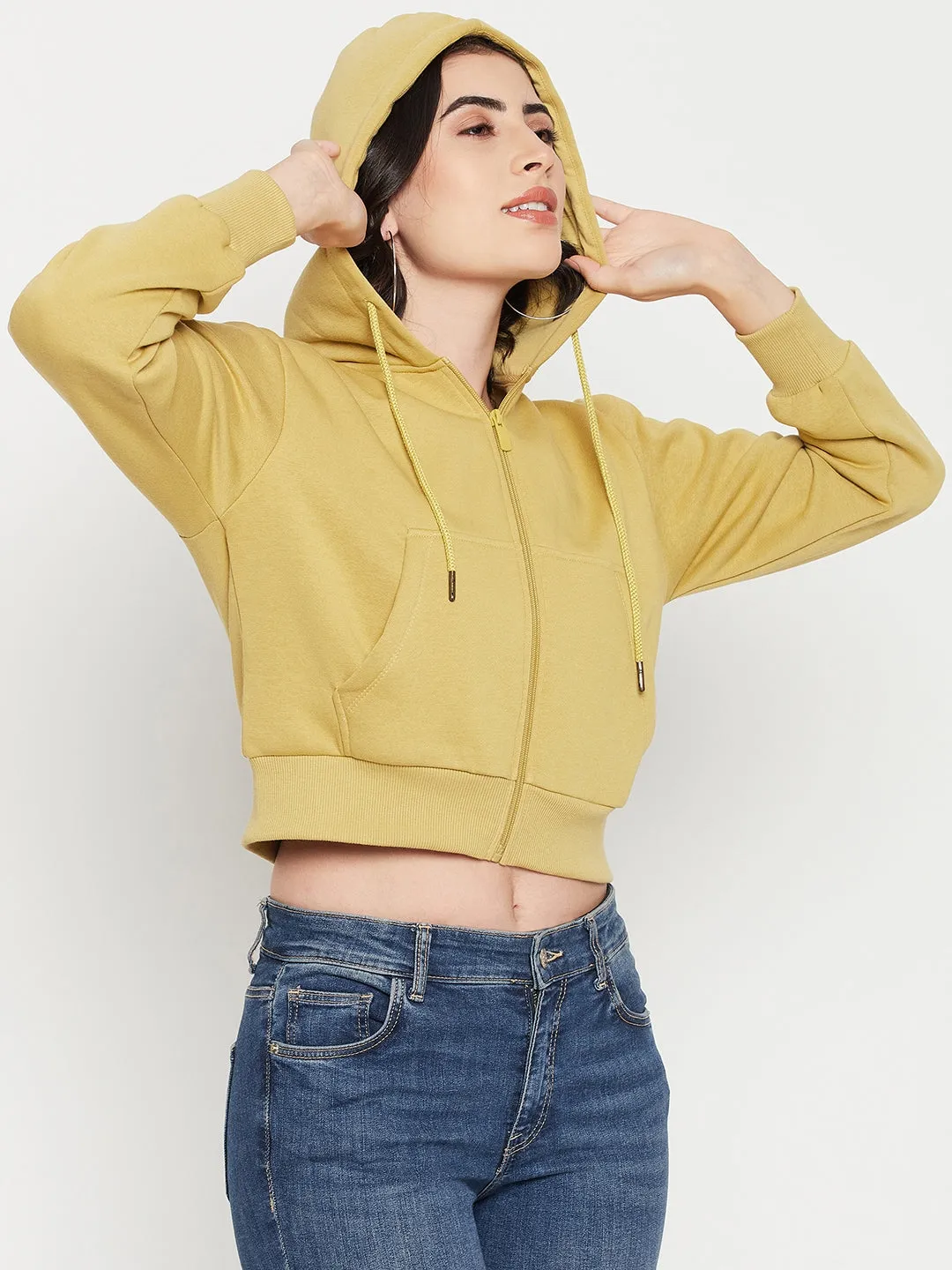 crew neck Madame Lime Hood Neck Sweatshirt