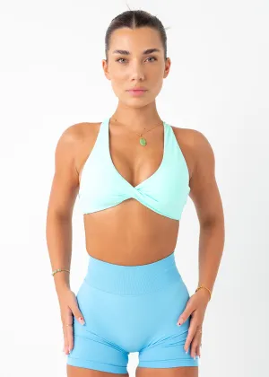 TWIST BRA - BABY BLUE Lycra fabric Versatile Fabric