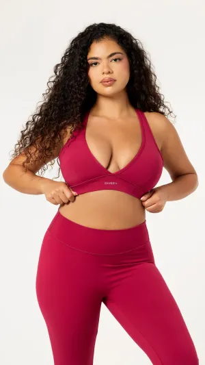 Embody V-Neck Sports Bra Muscle Support Fit