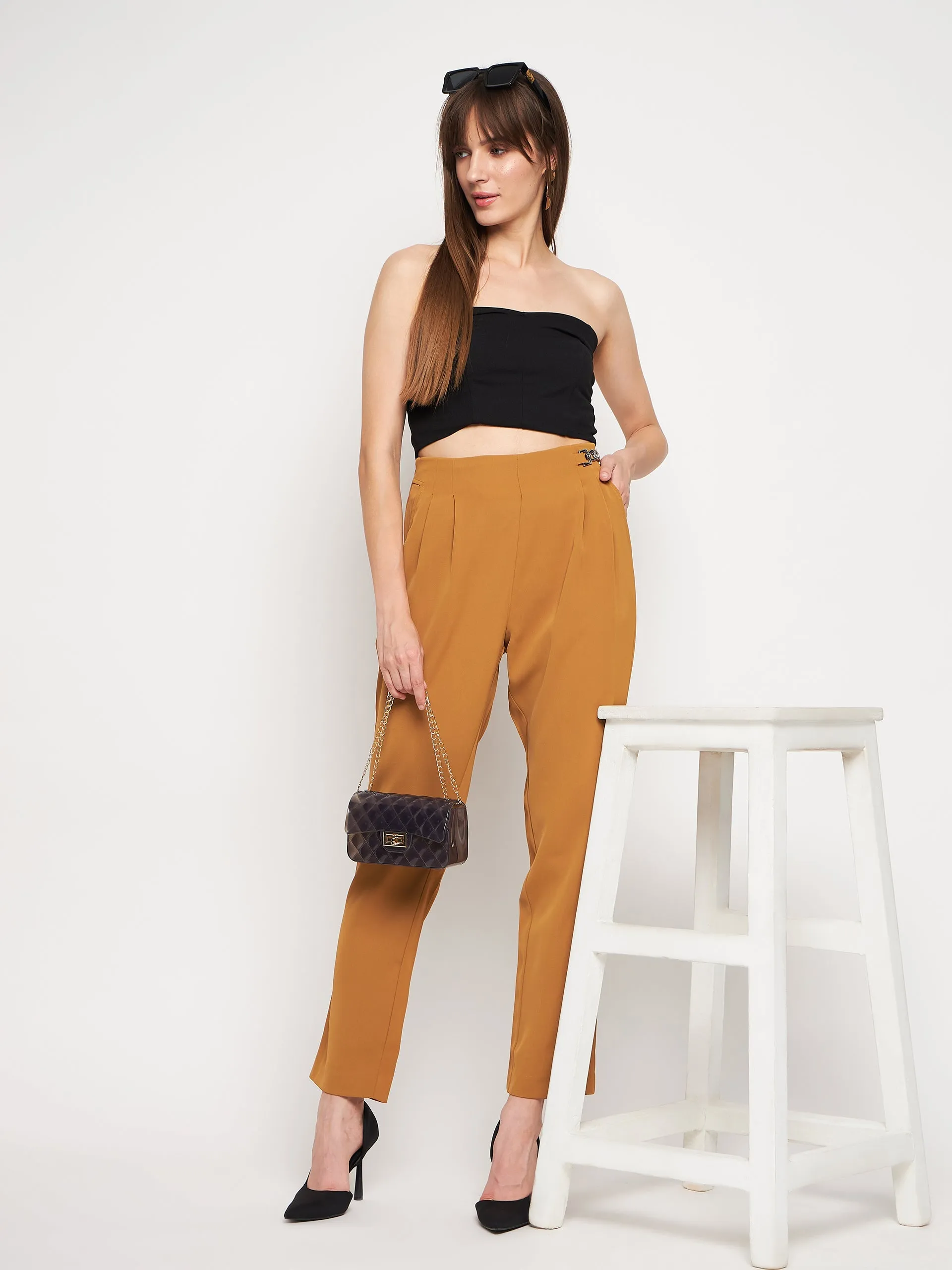 Madame Ambre Tapered Trousers Quick Conversion Hem Wrinklefree