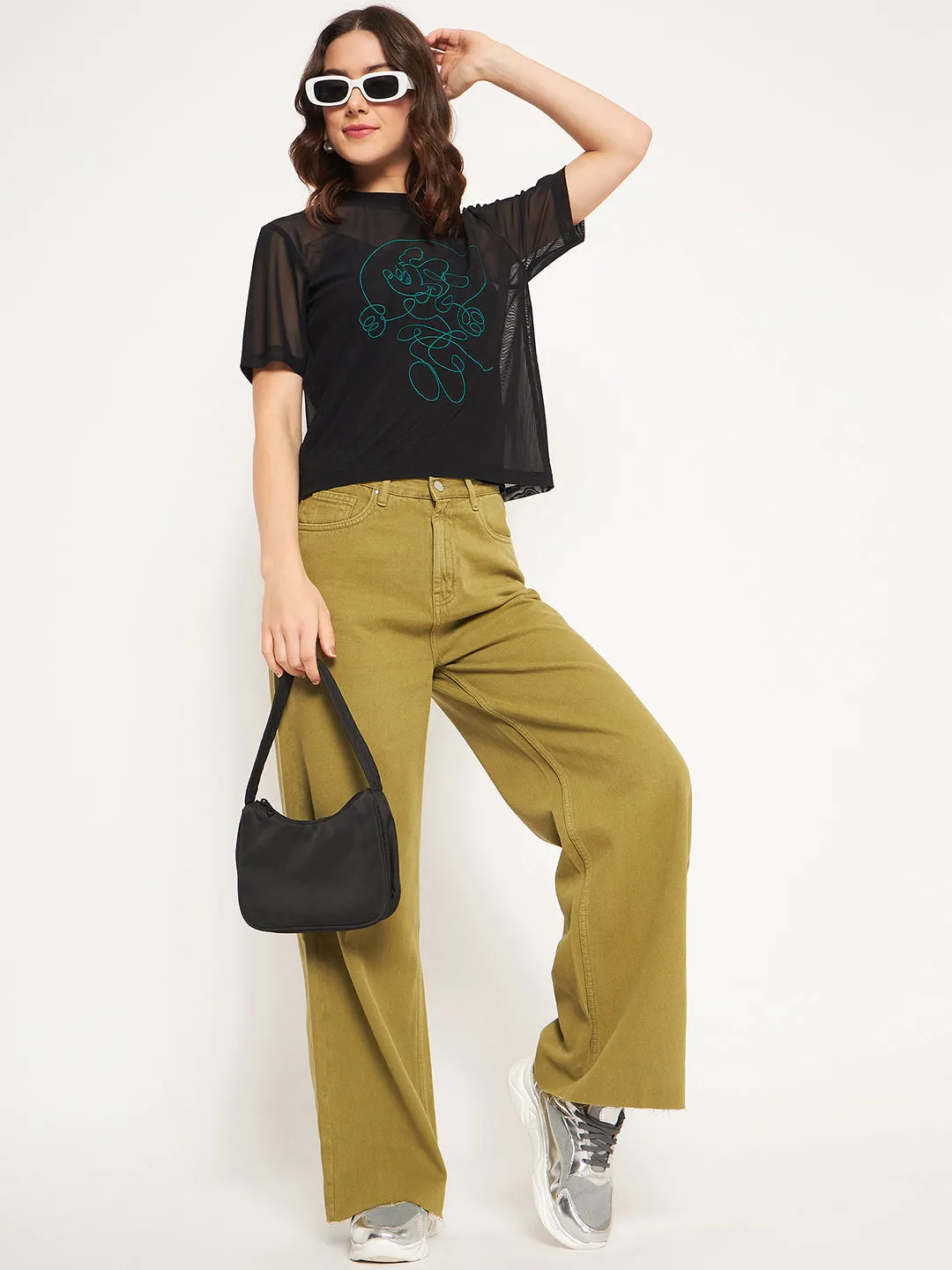 Madame Black Disney Print Top Fall Mood EcoFriendlyTextiles
