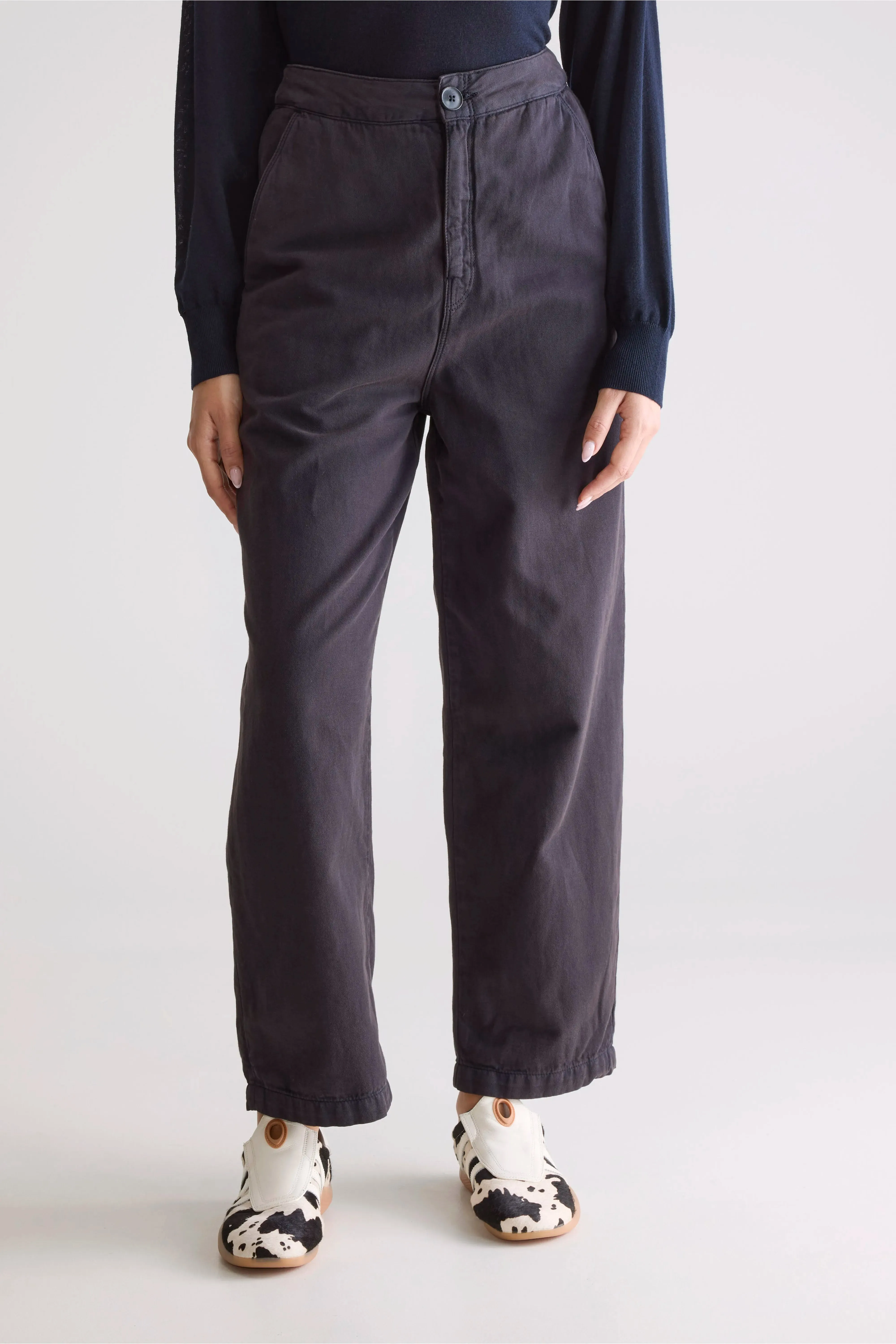 Casual Layer Basic Stretch Pasop relaxed trousers (252 / W / OFF BLACK)