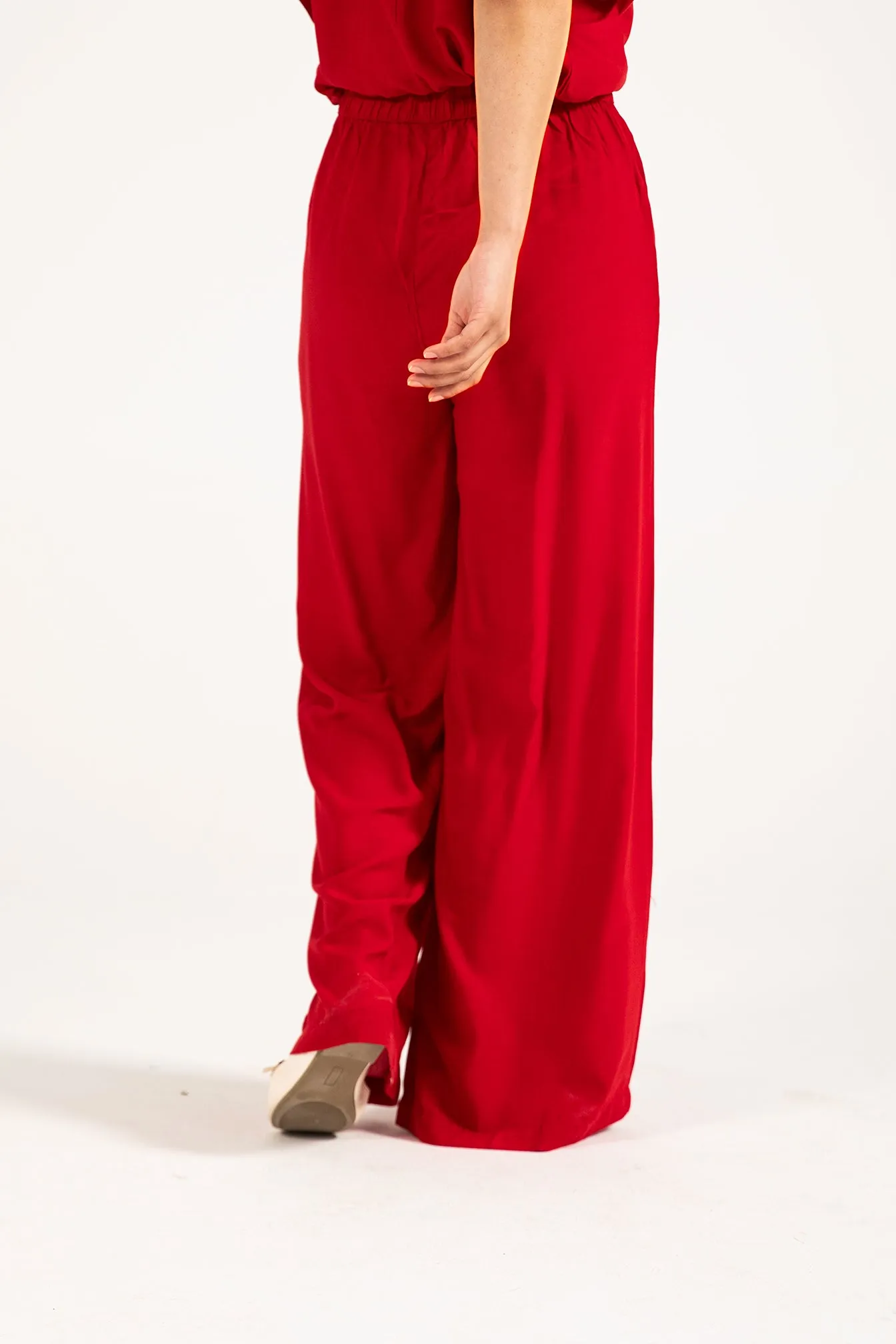 stain resistant coating WIDE LEG TROUSER