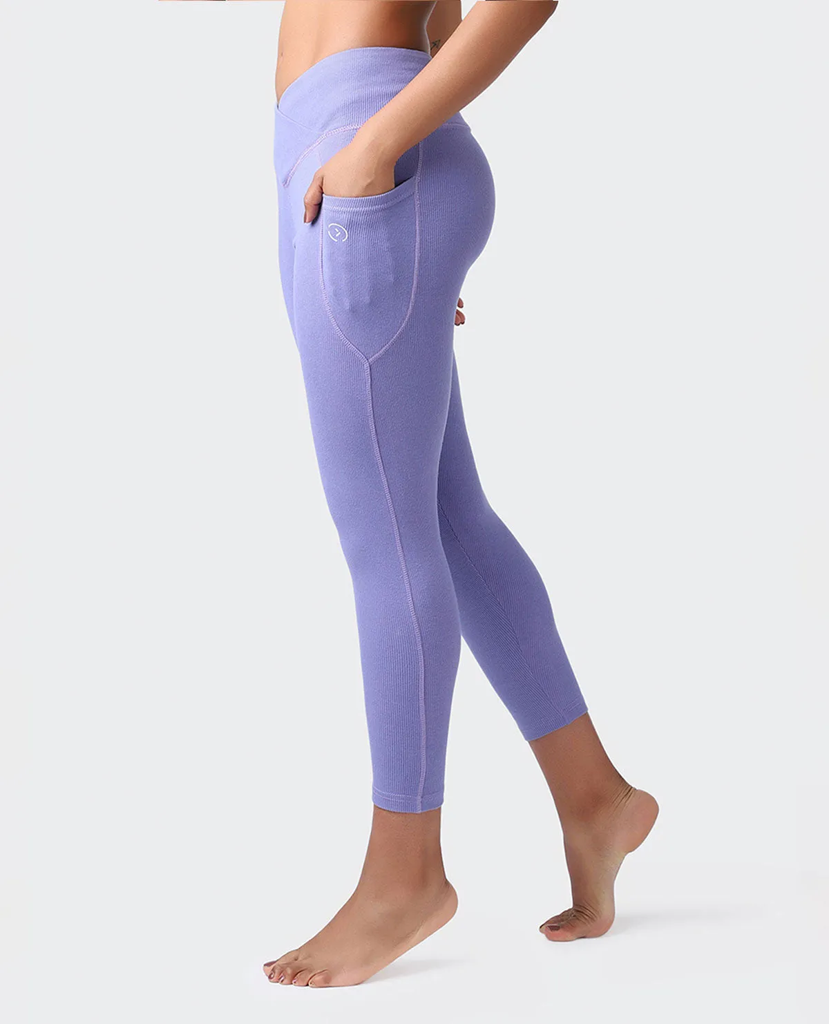 Ribbed Criss Cross Leggings Very Peri Perfect Design Wear