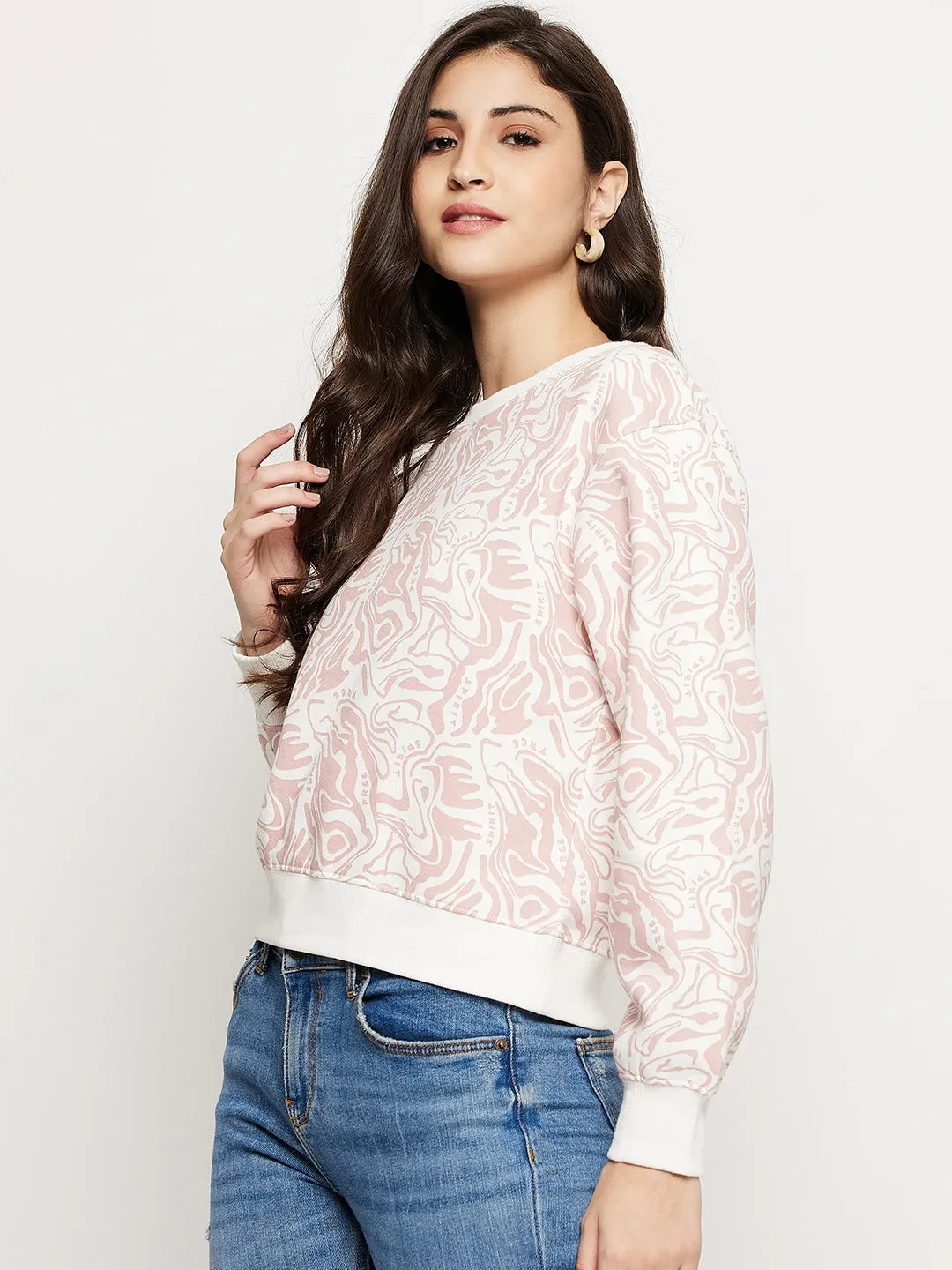 Modern Aesthetic Relaxed Clothing Madame Pink Sweatshirt