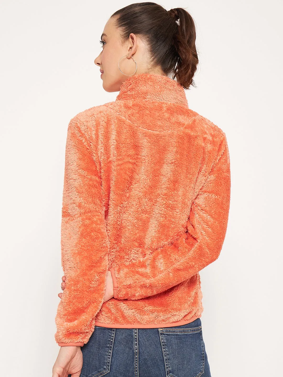 Madame Light Orange High Neck Sweatshirt product designer prestige