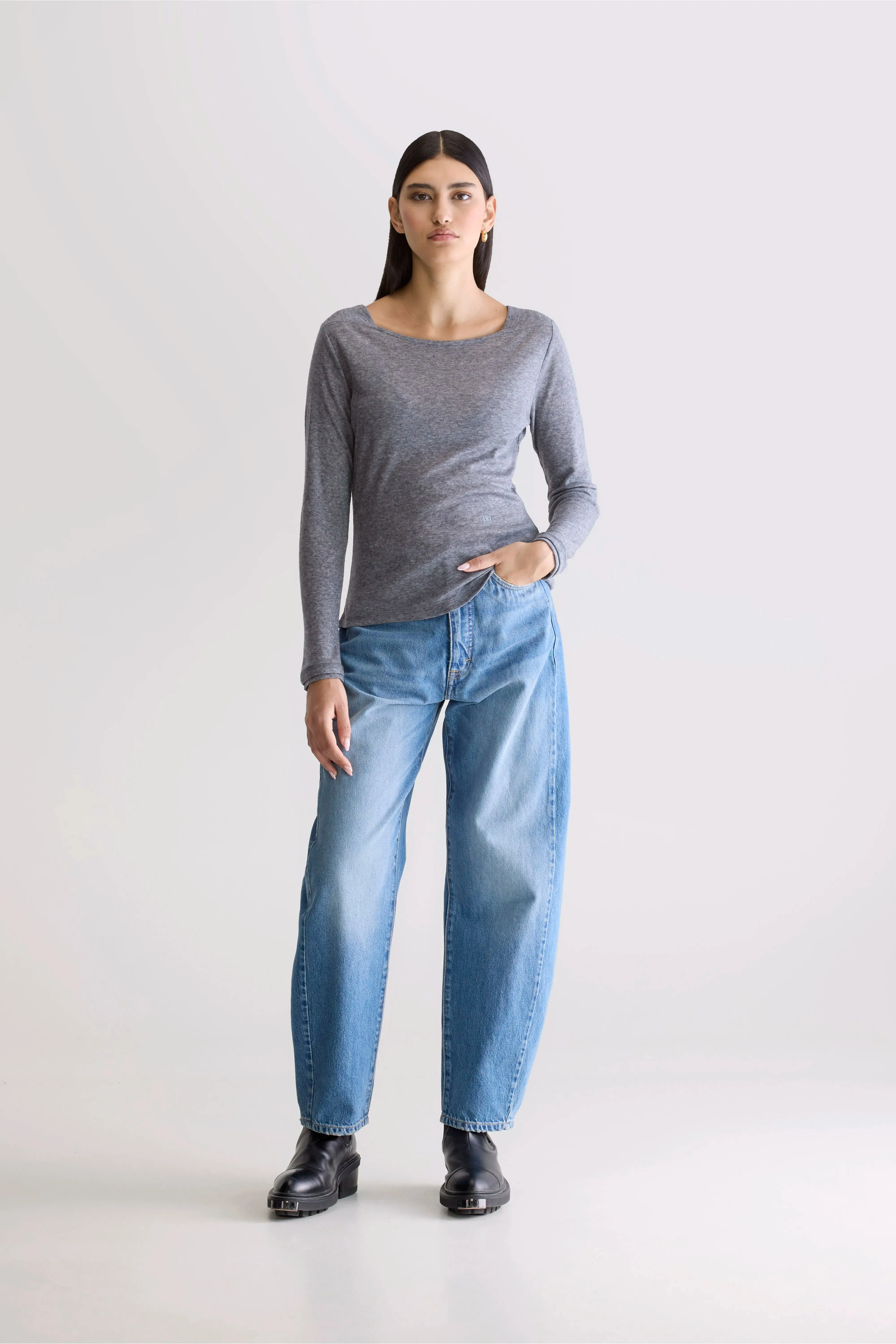 Veras fitted t-shirt (252 / W / H. GREY) RelaxedFit