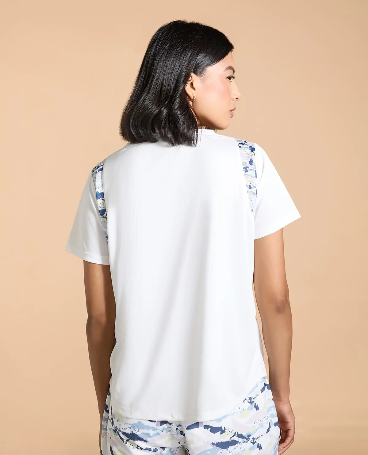 Floral Print Stride Running Top